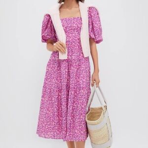 Tuckernuck Purple Floral Midi Dress